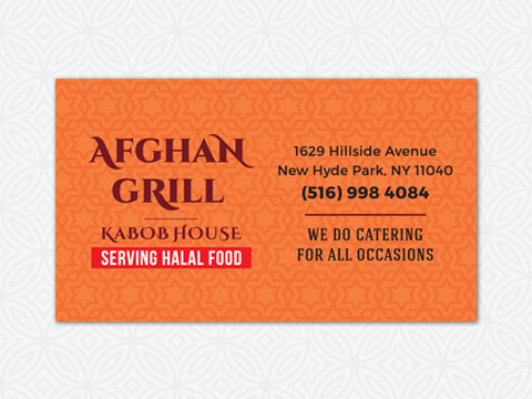 Afghan Grill menu