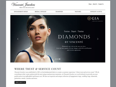 Vincente Jewelers Website